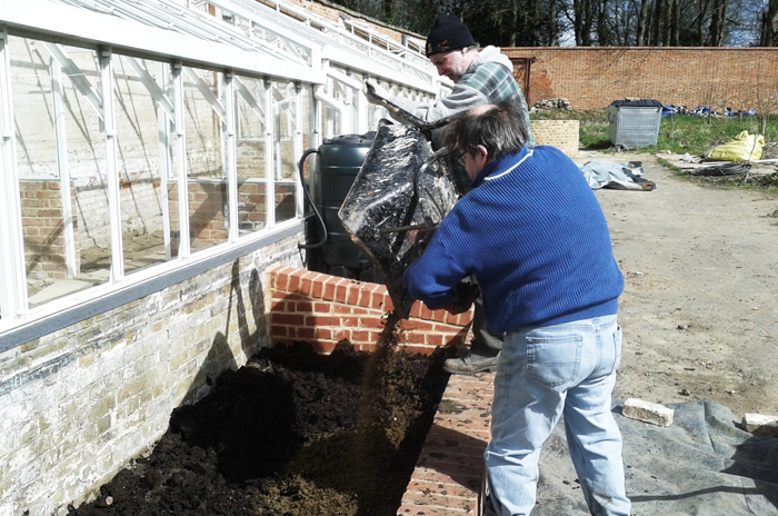 volunteers working