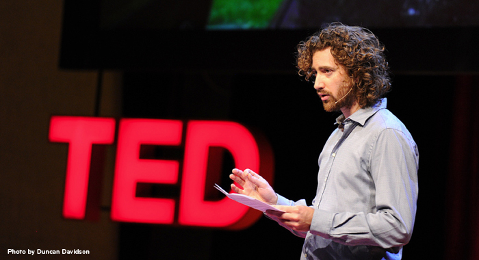 Thomas speaking at TEDx Helsingborg