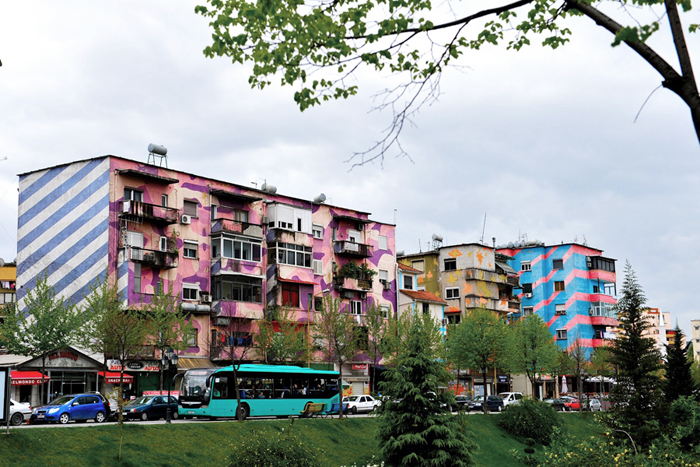 Painting the city project in Tirana